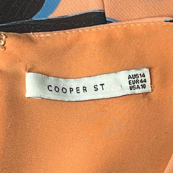 NWOT Cooper St Peachy Floral Deep V Mini Dress Womens Sz 10 Host Pick - Picture 5 of 8